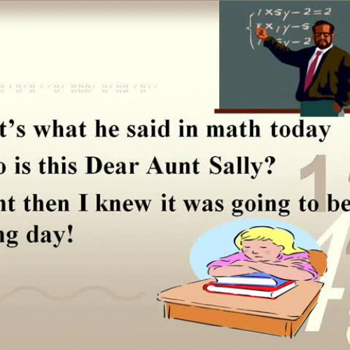 Math Rocks! Please Excuse My Dear Aunt Sally