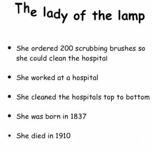 The Lady Of The Lamp