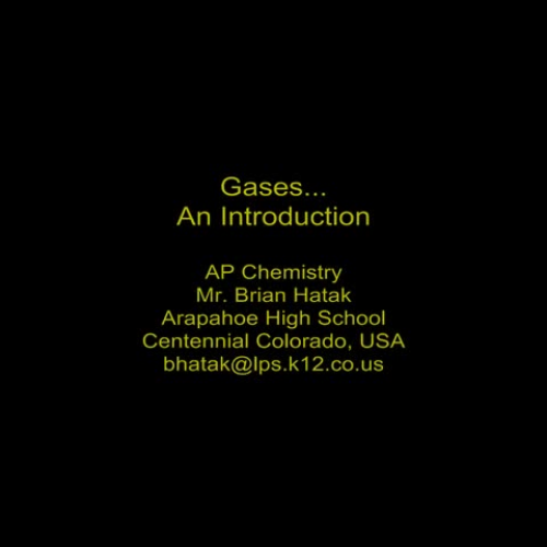 Gases - An Introduction