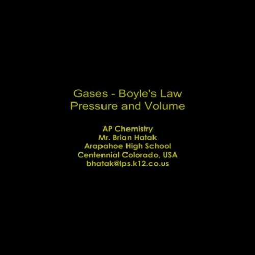 Pressure and Volume in Gases