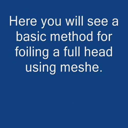 Foiling hair using meshe