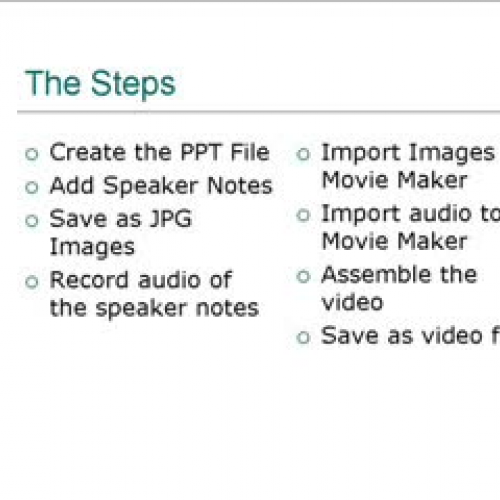 Power Point Images Slide Audio and Movie Make