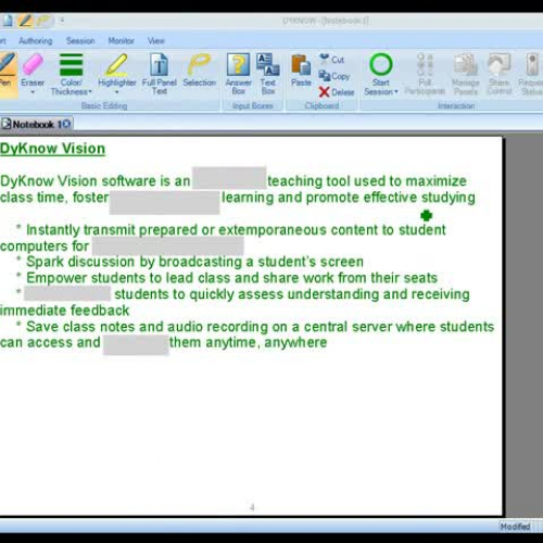 DyKnow Teaching Tips - Skeletal Notes