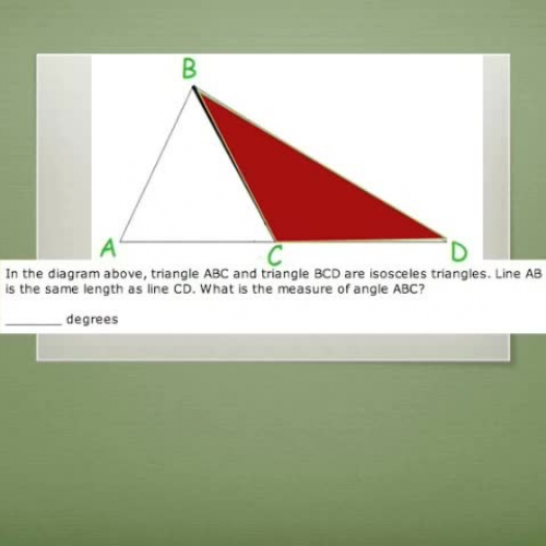 Finding an Angle in an Isoceles Triangle