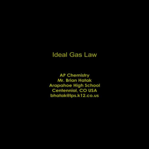 Ideal Gas Law