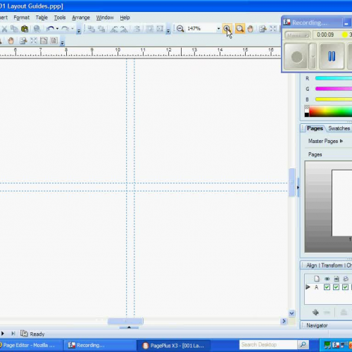 Zooming in and out of a serif PagePlus page