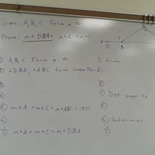 Proving the Exterior Angle Theorem