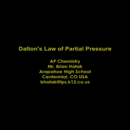 Gases - Partial Pressure