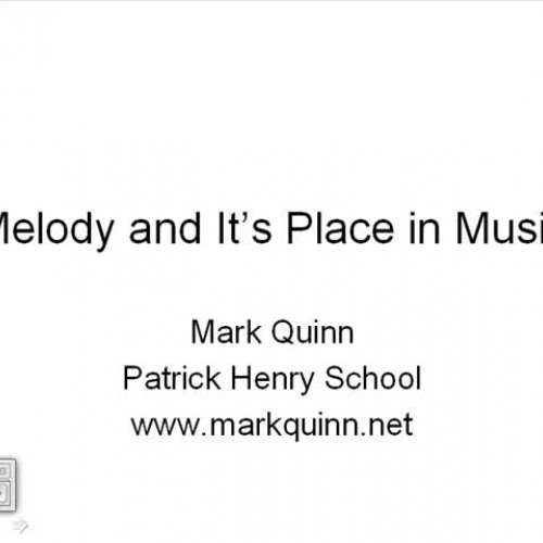 Melody and its place in Music