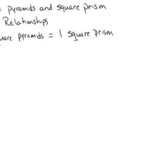 Relationships between sq pyramids and sq pris