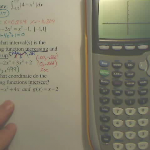 Intersection of Graphs with Graphing Calculat