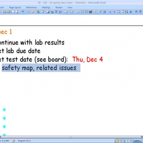 SCI 20F - Class notes - Dec 1 08