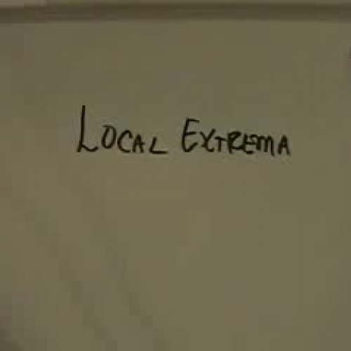Local Extrema