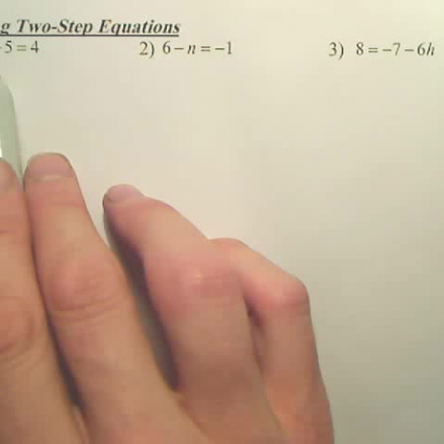 Algebra 1 -  Solving 2step Equations