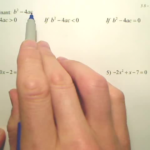 Algebra 2 -  5.8b