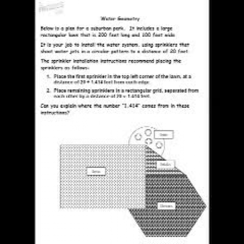 Lawn Sprinkler Geometry Problem