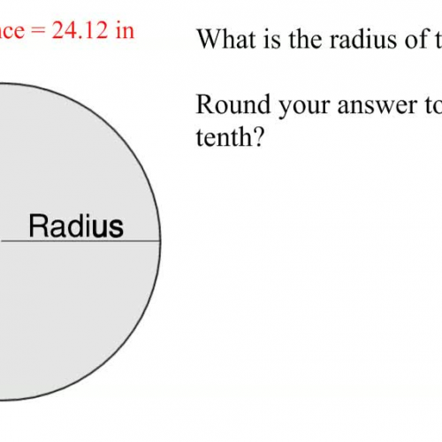 how to calculate radius of a circle given cir