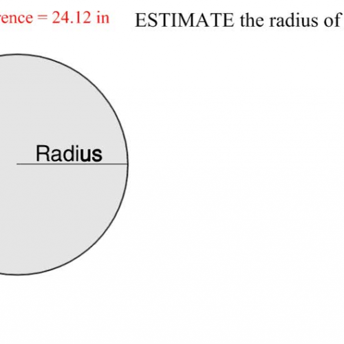 How to estimate radius given circumference