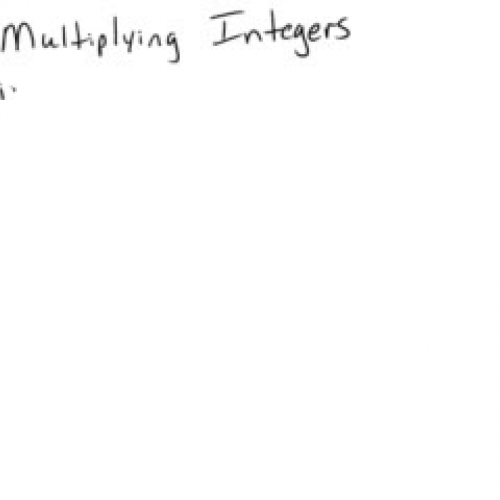 Multiplying Intergers