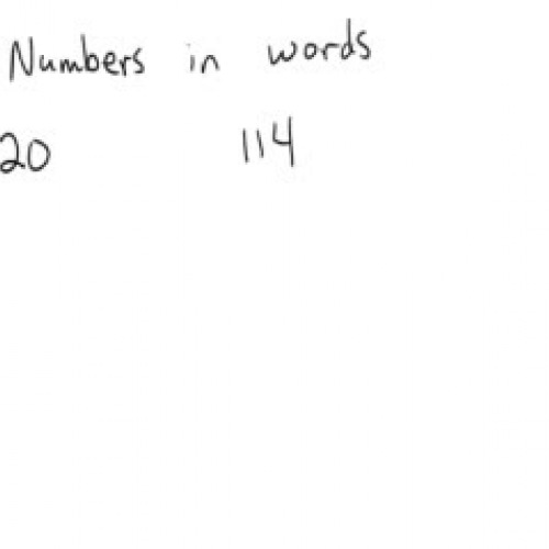 Changing numbers to words