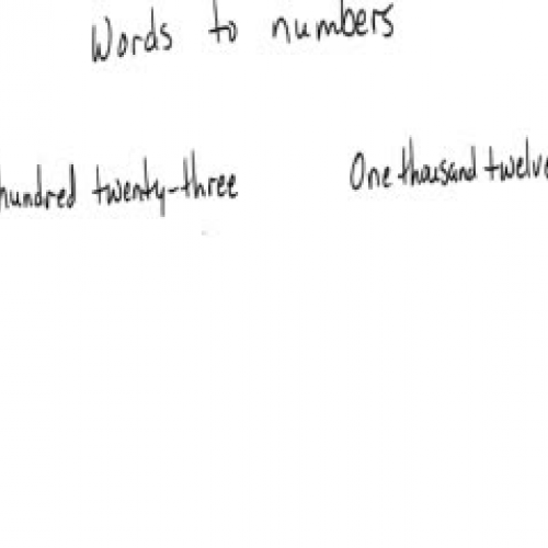 Changing words into numbers