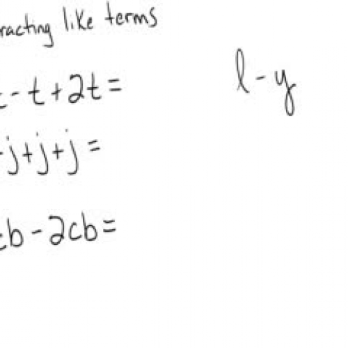 Combining like terms with subtraction