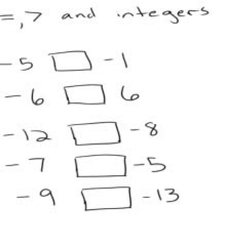 Greater than and less than signs with integer