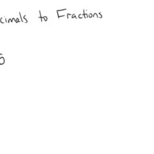 Changing decimals into fractions