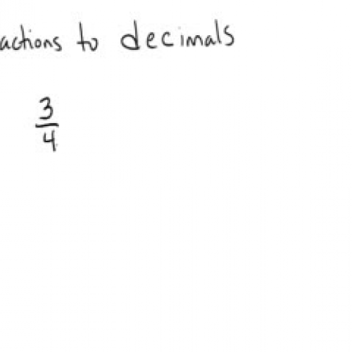 Changing fractions into decimals