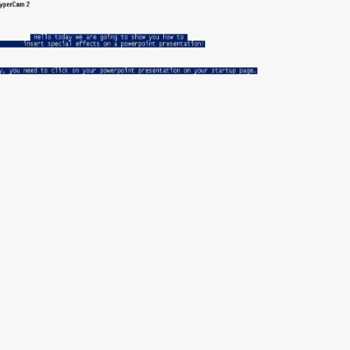 How to put special effects on powerpoint