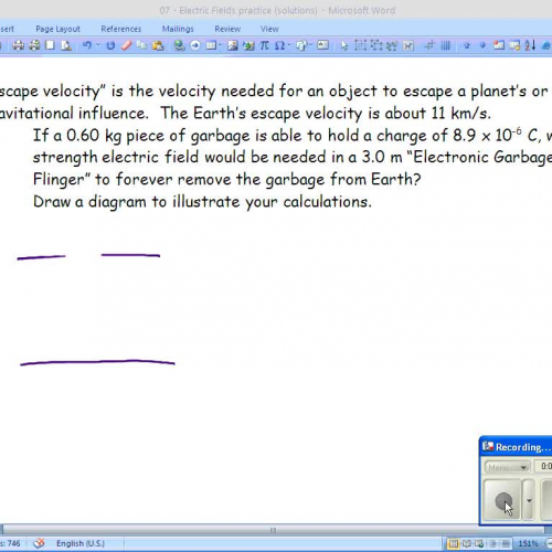 PHY 30S - Electric Fields Practice - Q 13