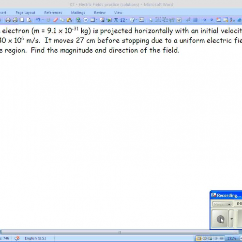 PHY 30S - Electric Fields Practice - Q 12