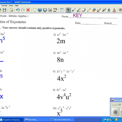 Properties of Exponents Homework