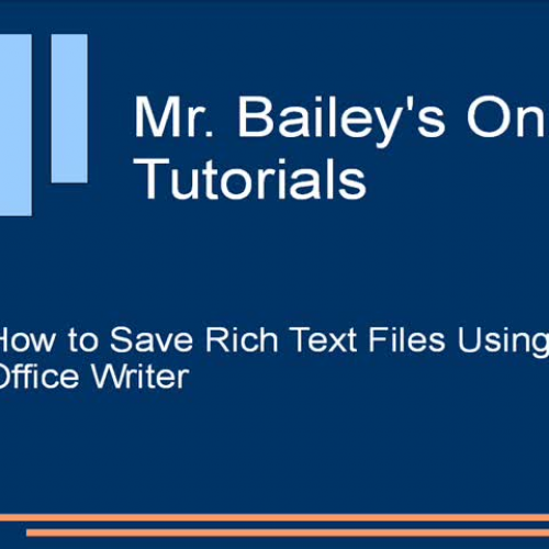 How to save rich text files in open office wr