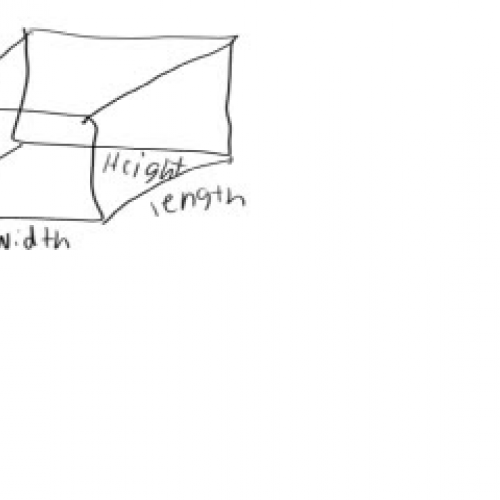 Student explains surface area rect. prism