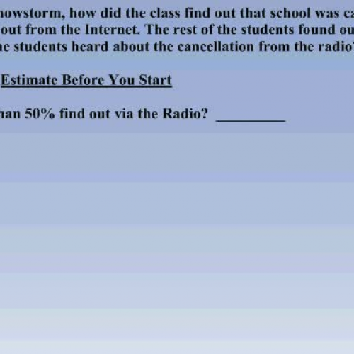 Estimating and Finding Percents