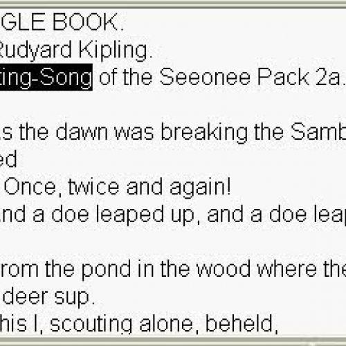 Jungle Book 2a -- Middle School Books -- Site