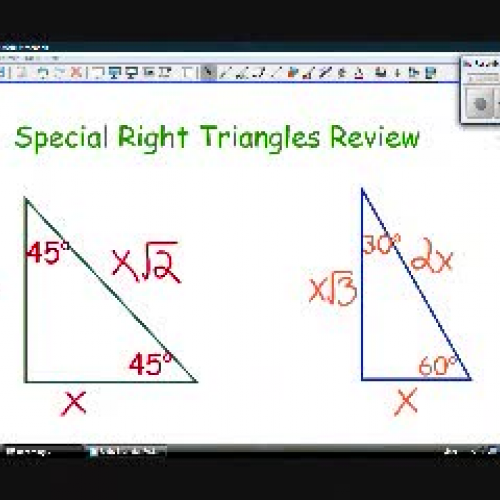 Special Right Triangles Review