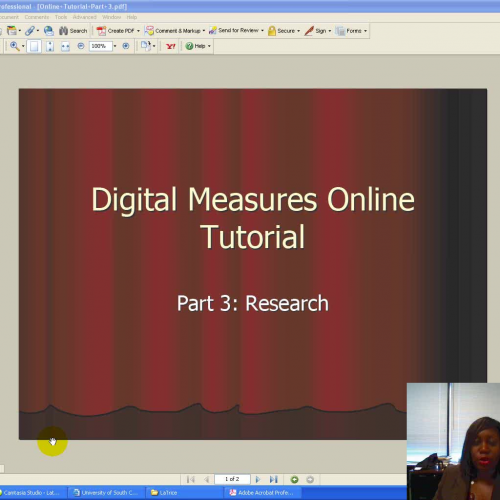 Digital Measures - Part 3 - Research