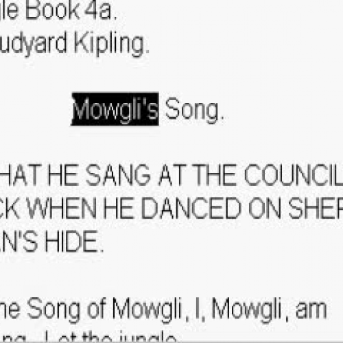 Jungle Book 4a -- Middle School Books -- Site