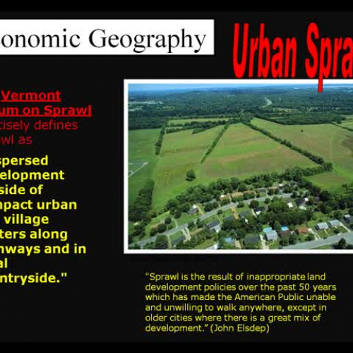 North America and Urban Sprawl