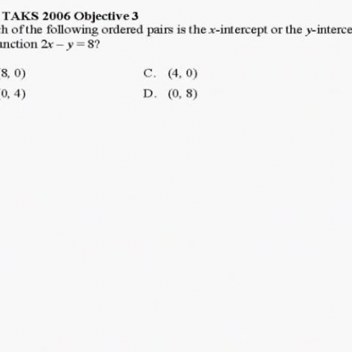 Math TAKS Podcast Gr 9 Obj 3 Prob 1