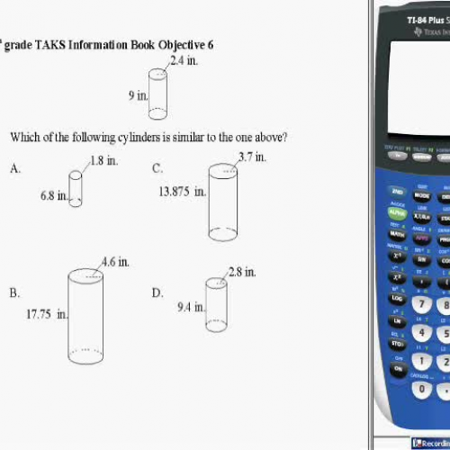 Math TAKS Podcast Gr 9 Obj 6 Prob 1