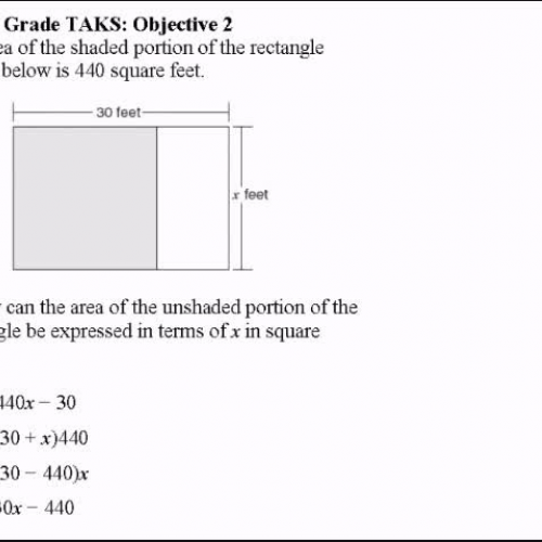 Math TAKS Podcast Gr 10 Obj 2 Prob 1