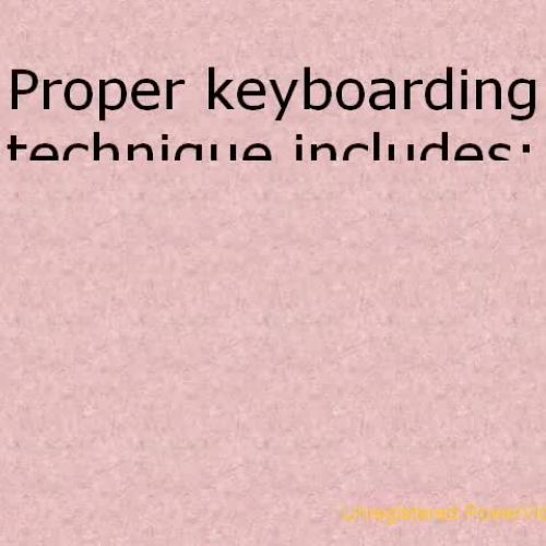 Keyboarding Technique
