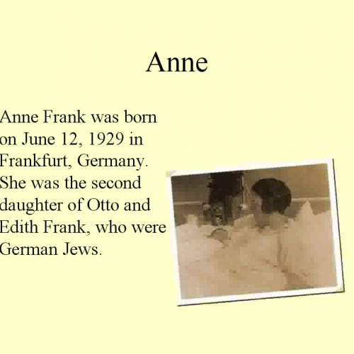 The Diary of Anne Frank: Background Informati