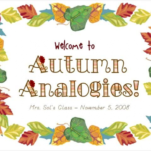 Autumn Analogies