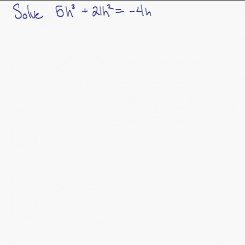 Solving by Factoring