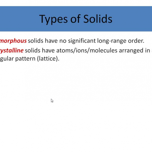 solids and intermolecular forces
