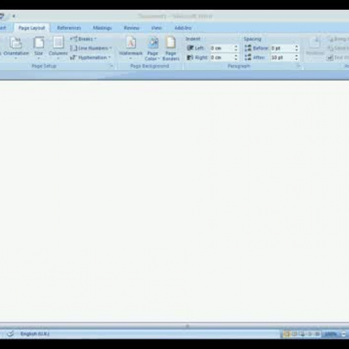 Ms Word 2007 Headers and footers